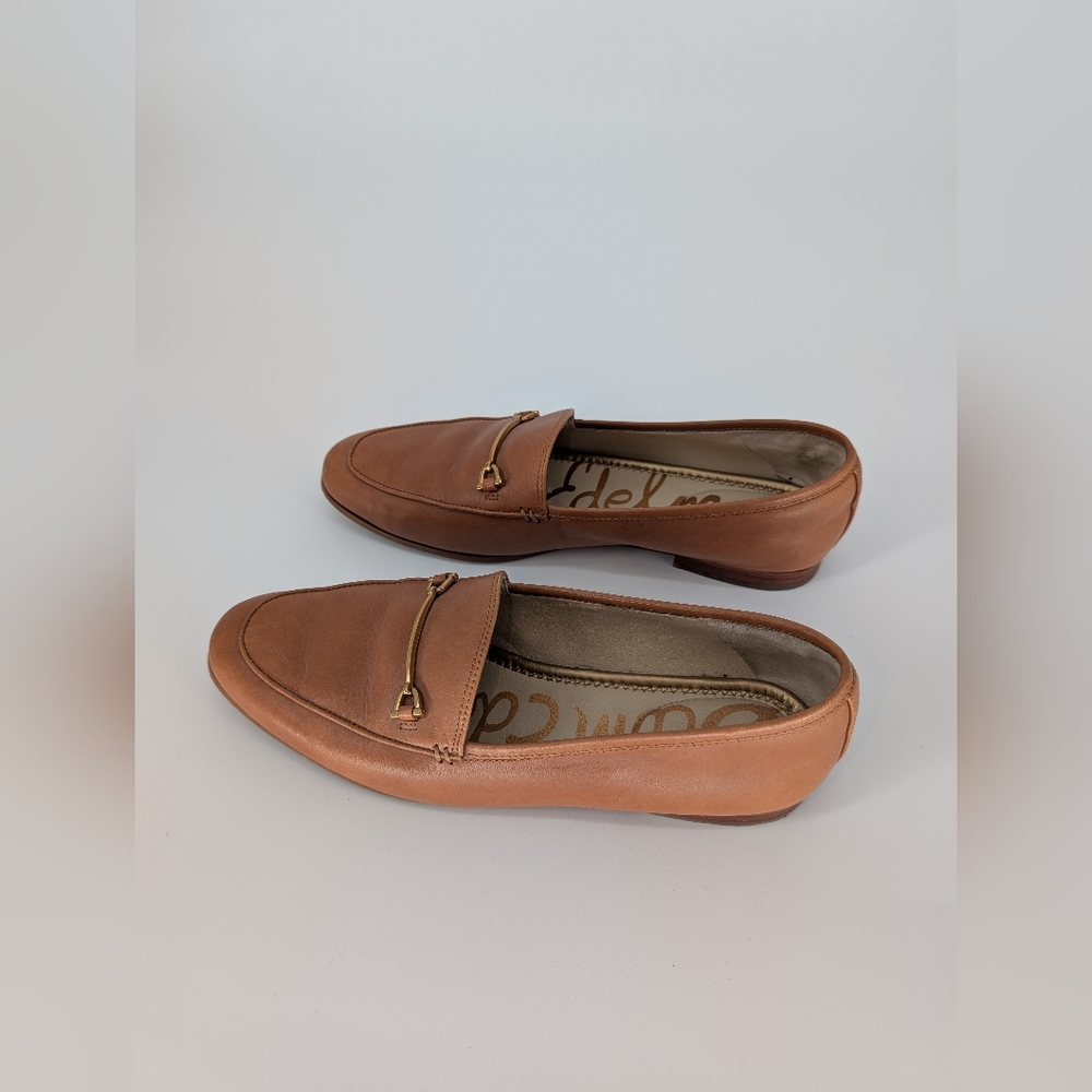 Sam Edelman Luce Horsebit Loafer Flats | Size 9.5 | Tan Cognac Leather - Picture 10 of 16